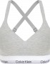 Calvin Klein 000QF7900E-P7A, Γυναικείο Αθλητικό Μπουστάκι Push Up με κούμπωμα, ΓΚΡΙ